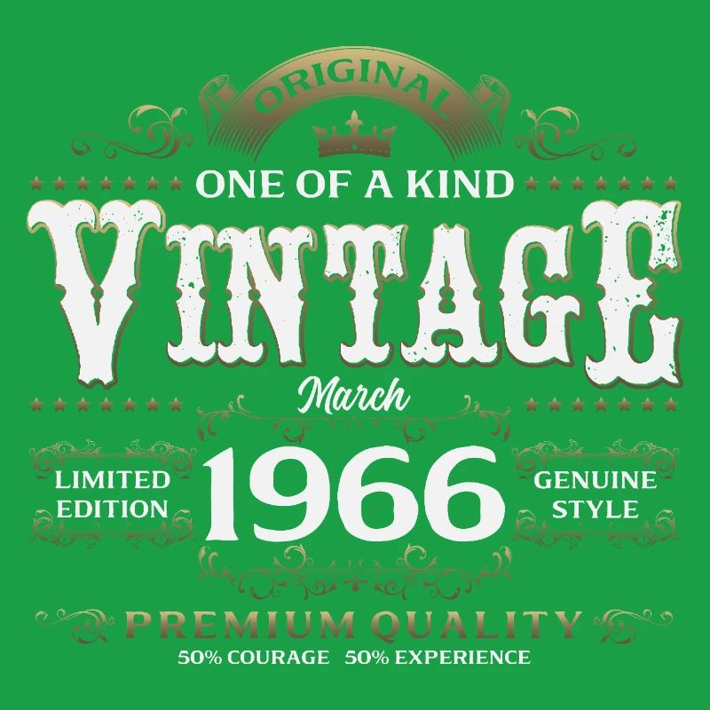 60. Geburtstag Geschenk Mann Vintage März 1966