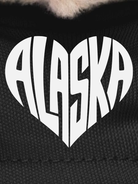 Alaska, USA Heart lettering angular