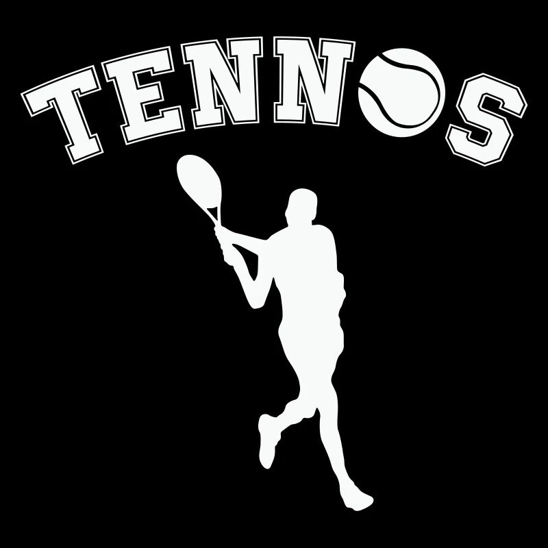 Tennis Silhouette with Ball - Retro Font