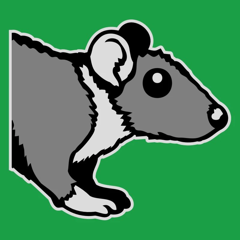 Ratte Vorderseite Halb Neugierig Lustig Nagetier