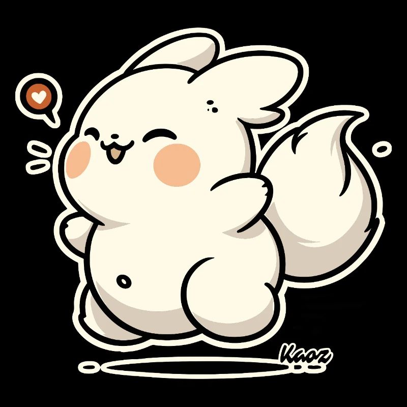 Autocollant Kawaii Happy Bunny