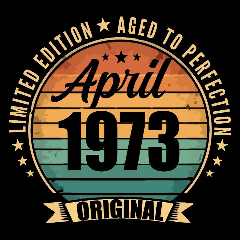 Cadeau d’anniversaire rétro vintage de Avril 1973