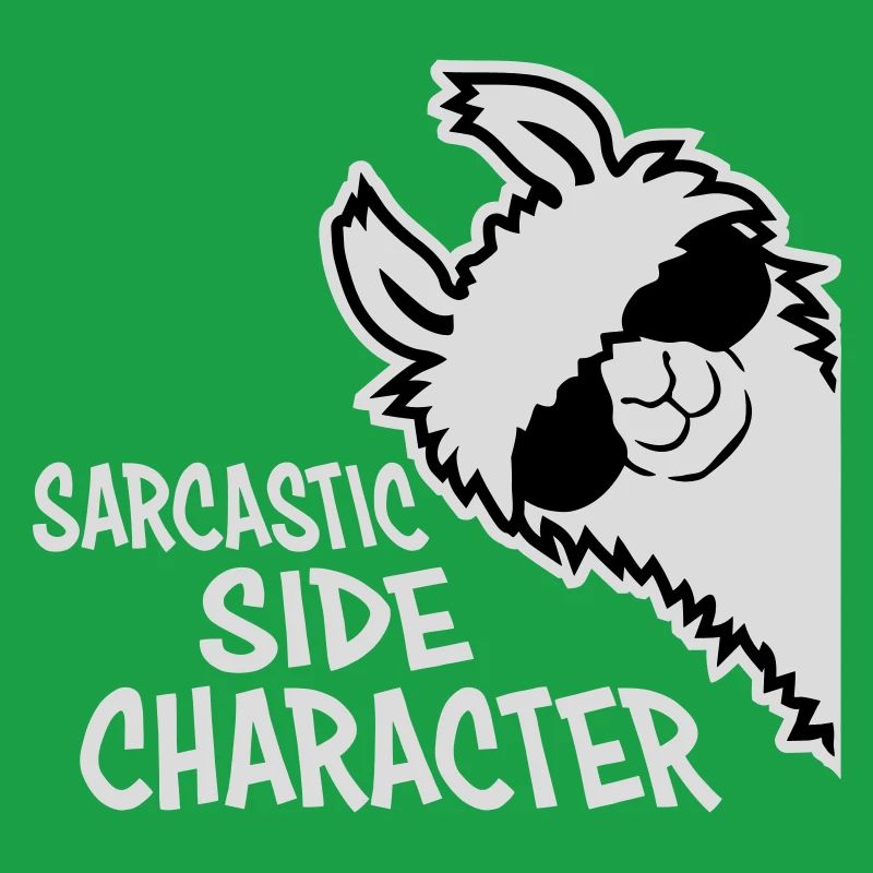 Lama Alpaka Sarcastic Side Character Sarkastisch