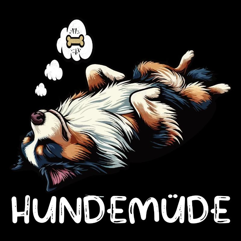 Hundemüde Australian Shepherd Aussie Aussiehalter