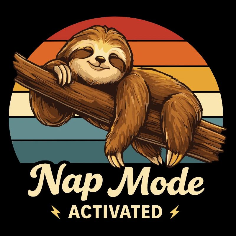 Nap Mode Activated Sloth Shirt Funny Lazy
