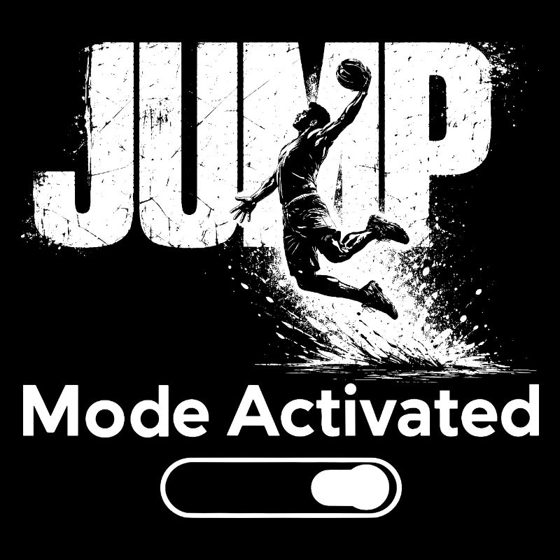 Mode saut, t-shirt activé Basket-dunk