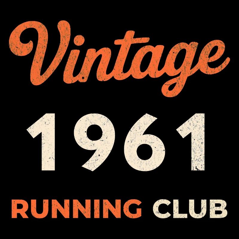 Vintage 1961 Running Club Geburtstag Geschenkidee