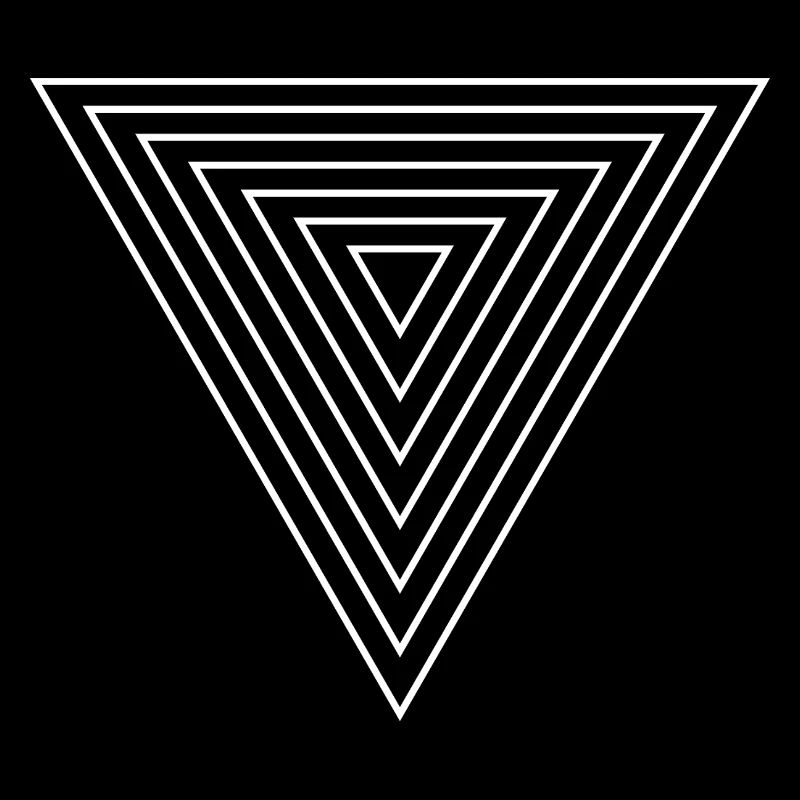 Concentric Triangle Line Art