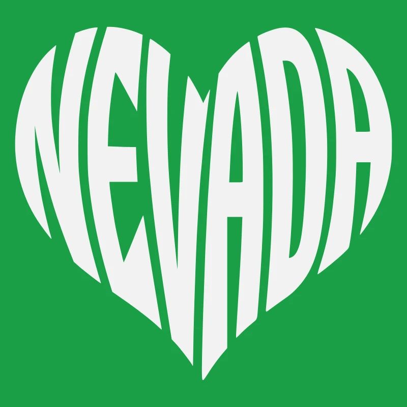 Typographie du cœur du Nevada