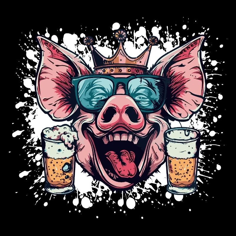 Schwein Bier Lustig