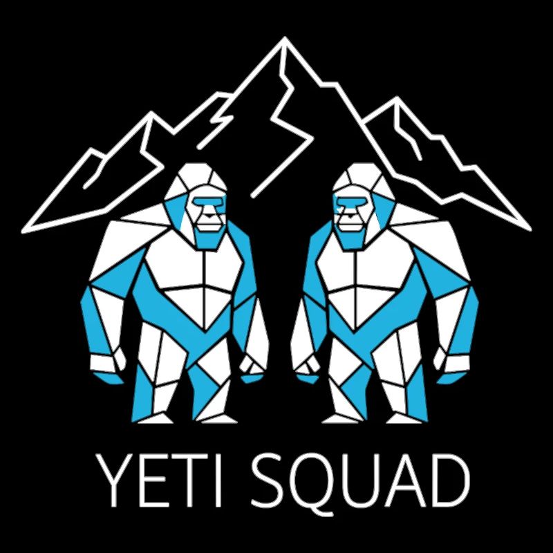 Yeti Squad Geometric Bigfoot Mountain