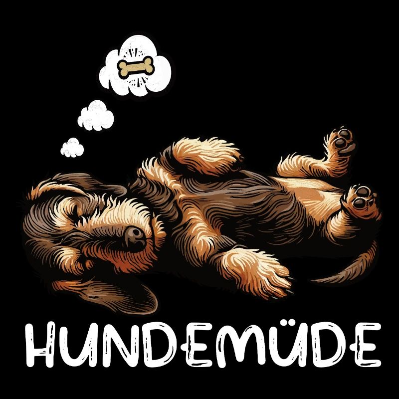 Hundemüde Rauhaardackel Dackel Dackelbesitzer 