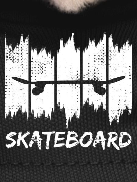 Skateboard Silhouette Grunge Print