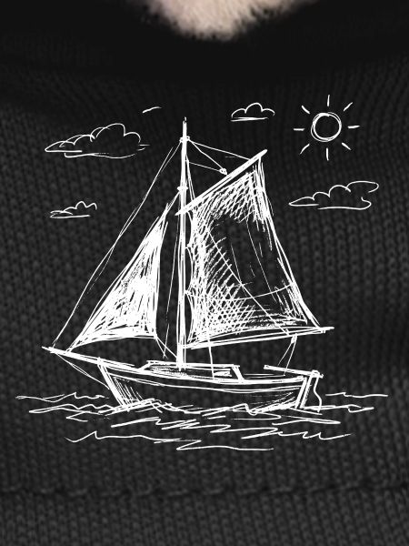 Sailboat hand drawn
