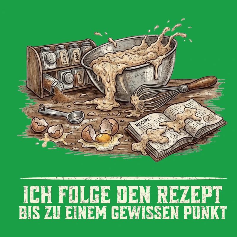 Backen Rezept Lustiger Spruch Hobbybäcker Geschenk