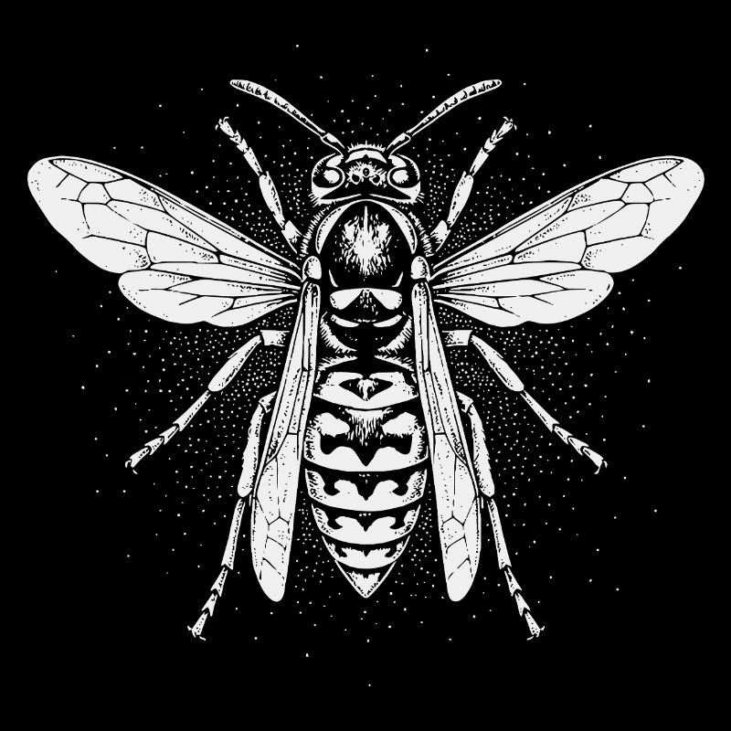 Wasp Insect Silhouette Design