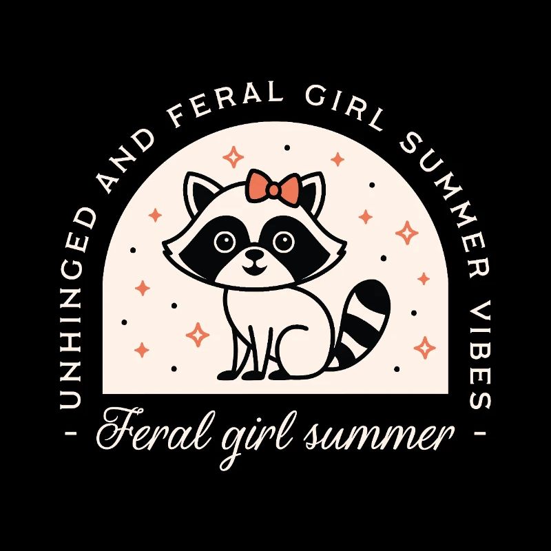Wildes Mädchen Sommerwaschbär