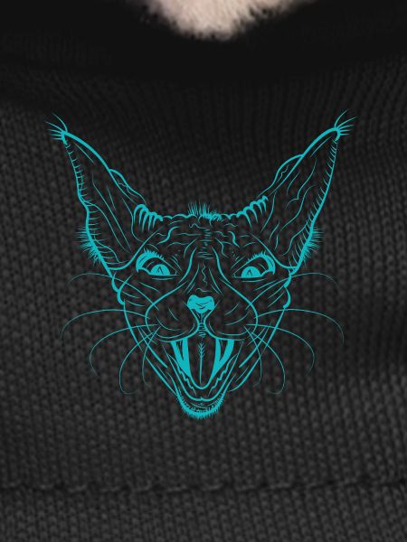 Neon Sphynx Cat Face Glow