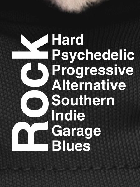 Rock-Genre-Stack-Typografie-Kunst
