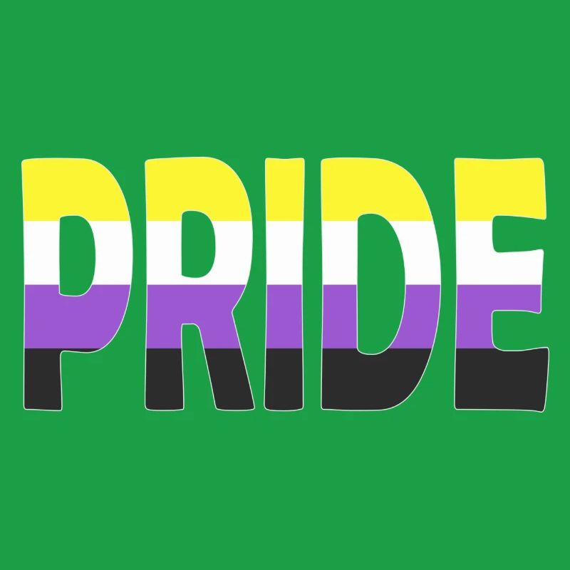 Pride lettering Non-Binary Non-Binary LGBTQ