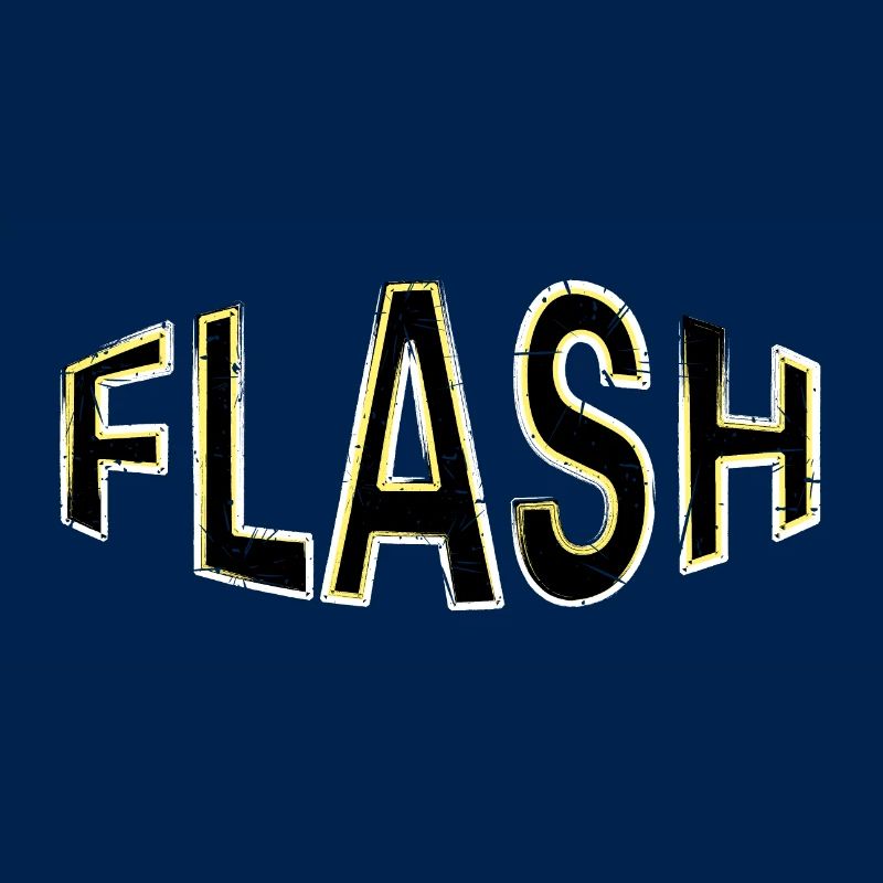 Étiquette FLASH avec flashs