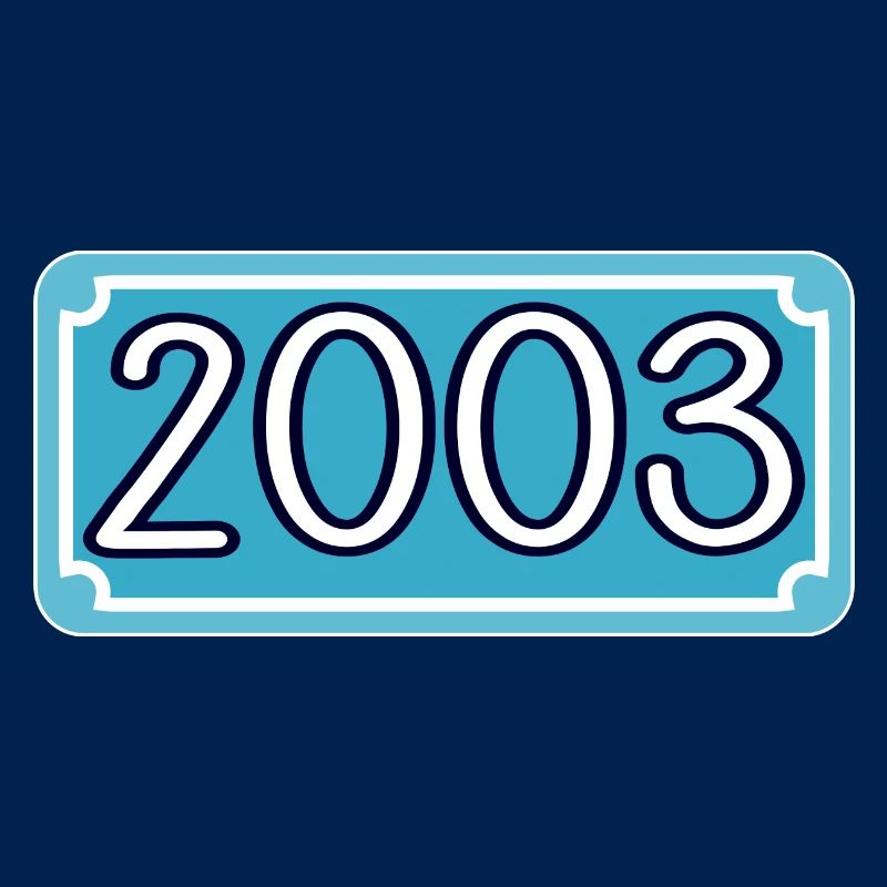 Année de naissance 2003 - année de lettrage 2003