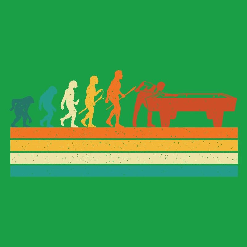 Billard Evolution Queue Sports Fan 8 Ball Humor
