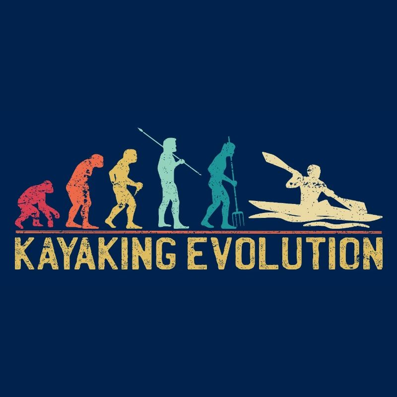 Kajakfahren Evolution Illustration