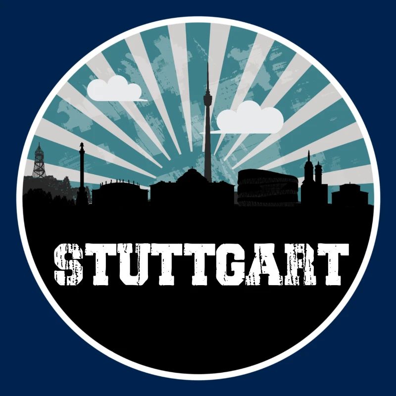 Stuttgart Skyline Blue Hour