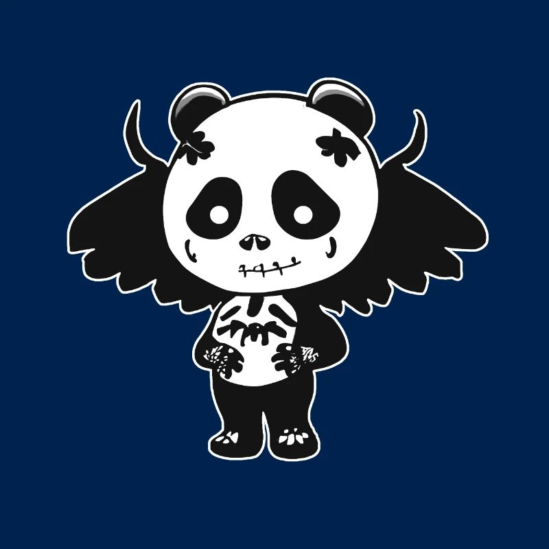 Goth Panda, Gothic Panda with wings