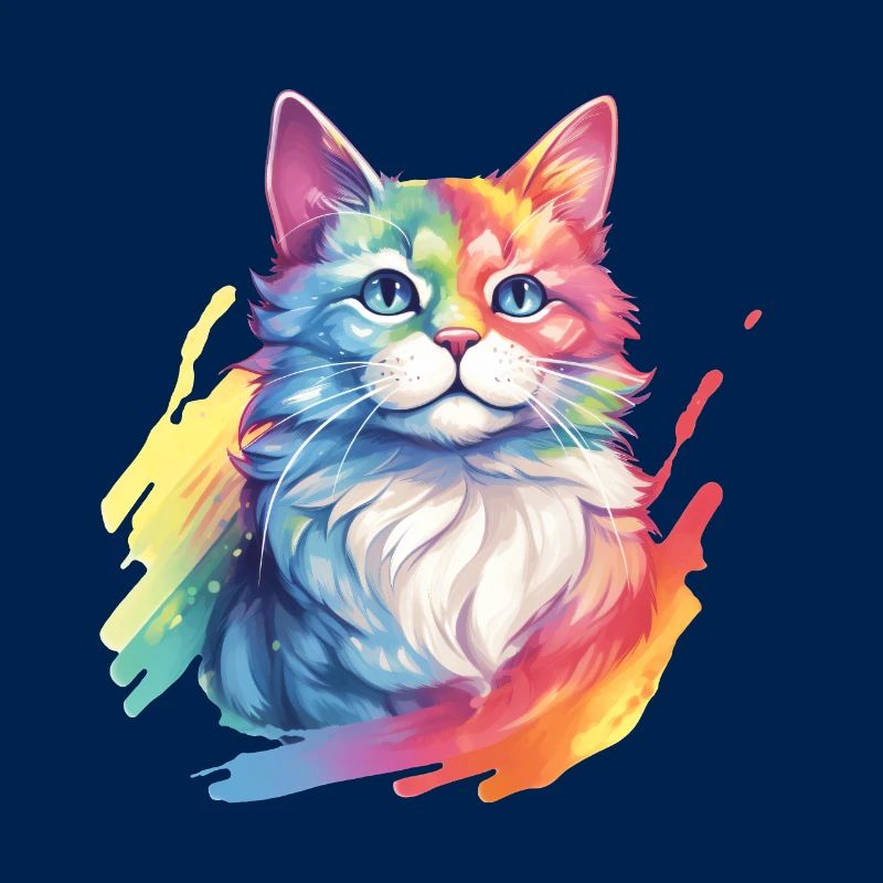 Rainbow Cat – Malerische Regenbogen-Katze