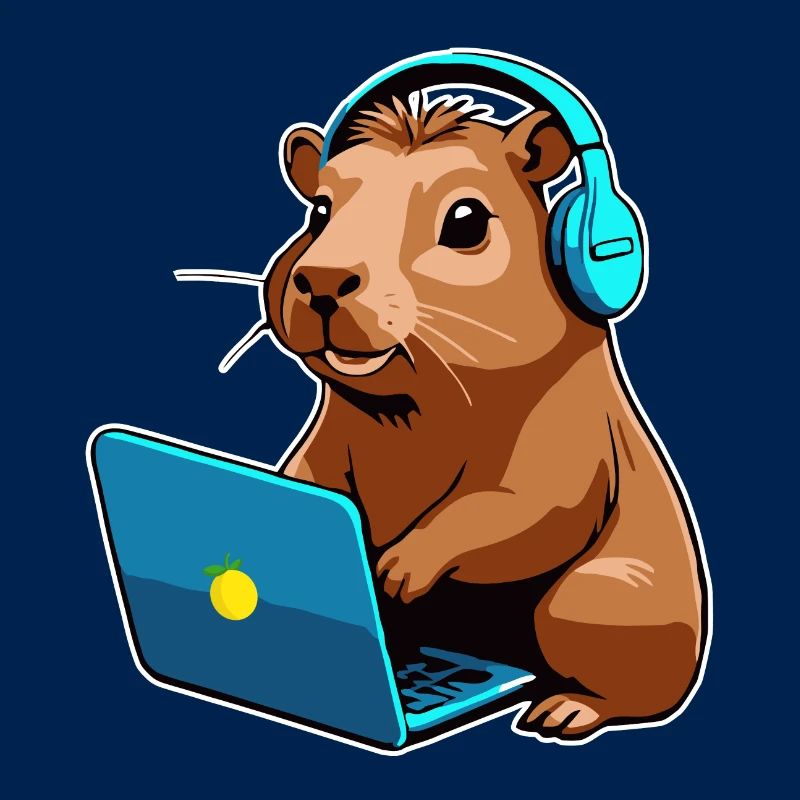 Capybara Programmierer Coder Computer