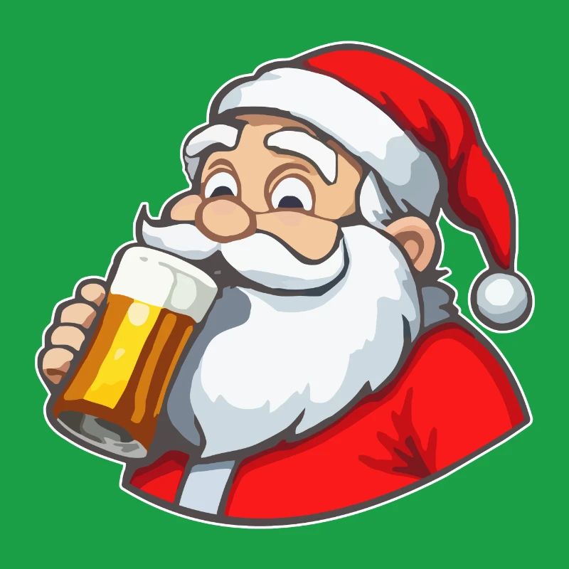 Weihnachtsmann mit Bier