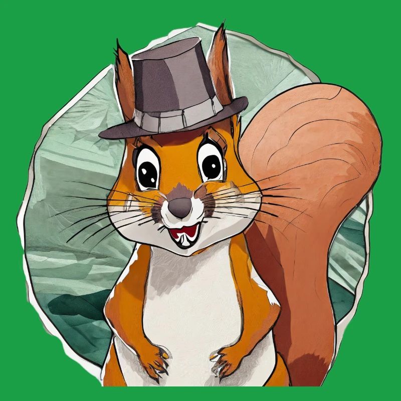 lustiges Eichhörnchen mit hut