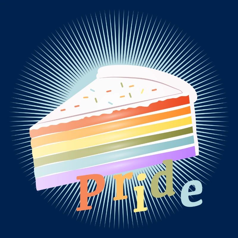 Morceau de gâteau arc-en-ciel aux couleurs pastel délicates