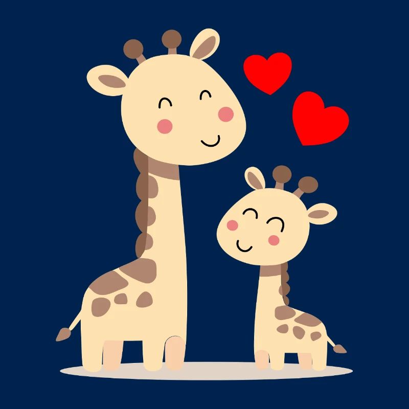 Bébé Girafe avec Maman Girafe