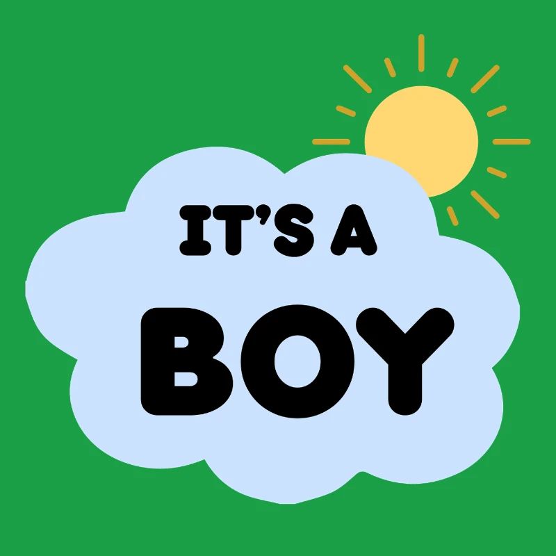 Durchsage Geburtsjunge Cloud Sun, es ist ein Junge