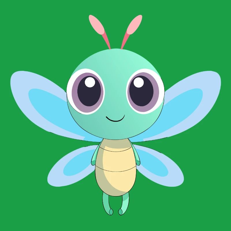 Bébé libellule colorée