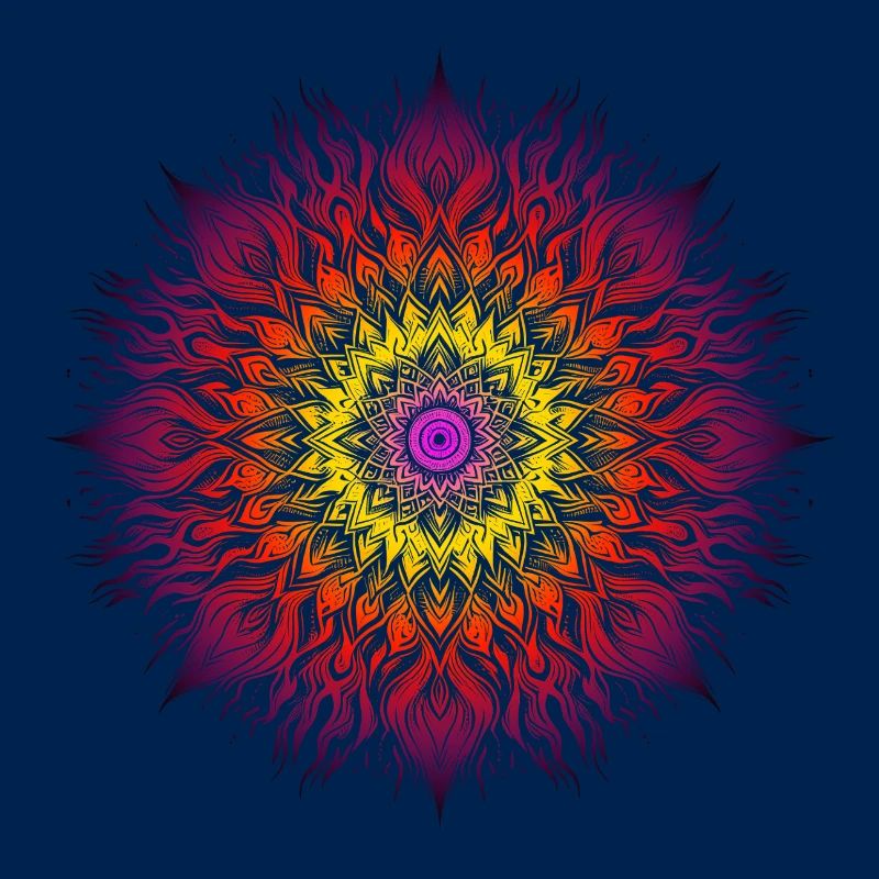 Psychedelic Fire Mandala