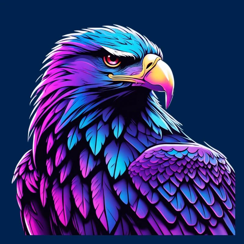 Glowing Eagle with Gradient