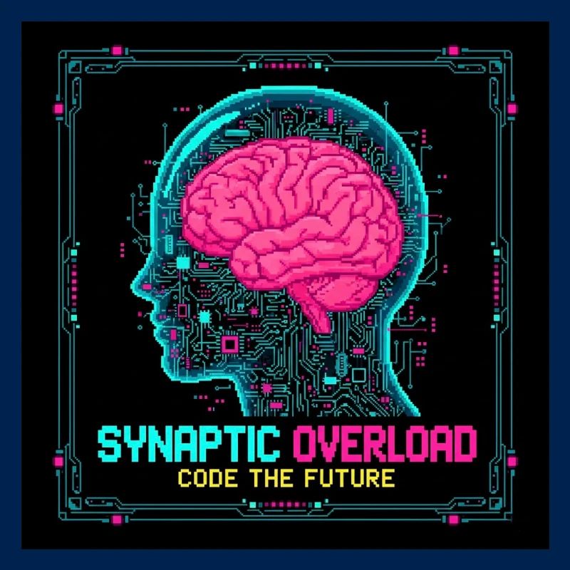 Synaptic Overload Neon Brain
