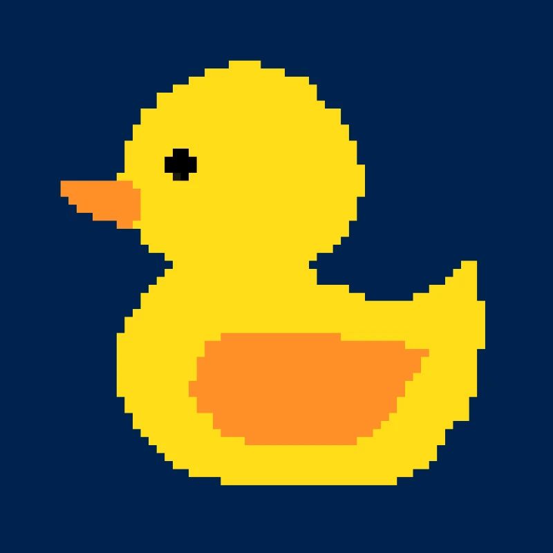Pixel Duck Rétro Jaune