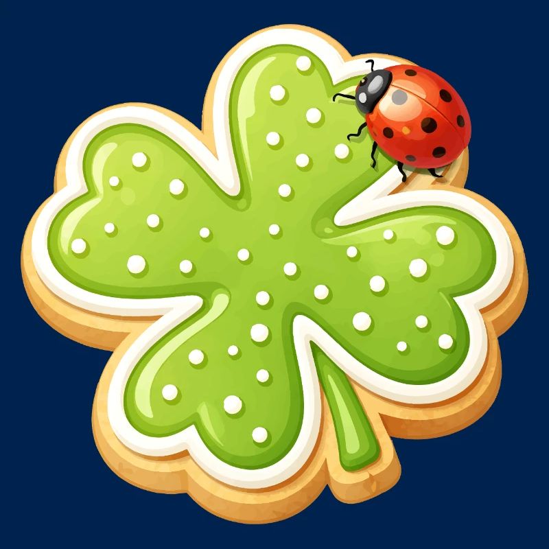 Biscuit trèfle avec Ladybug