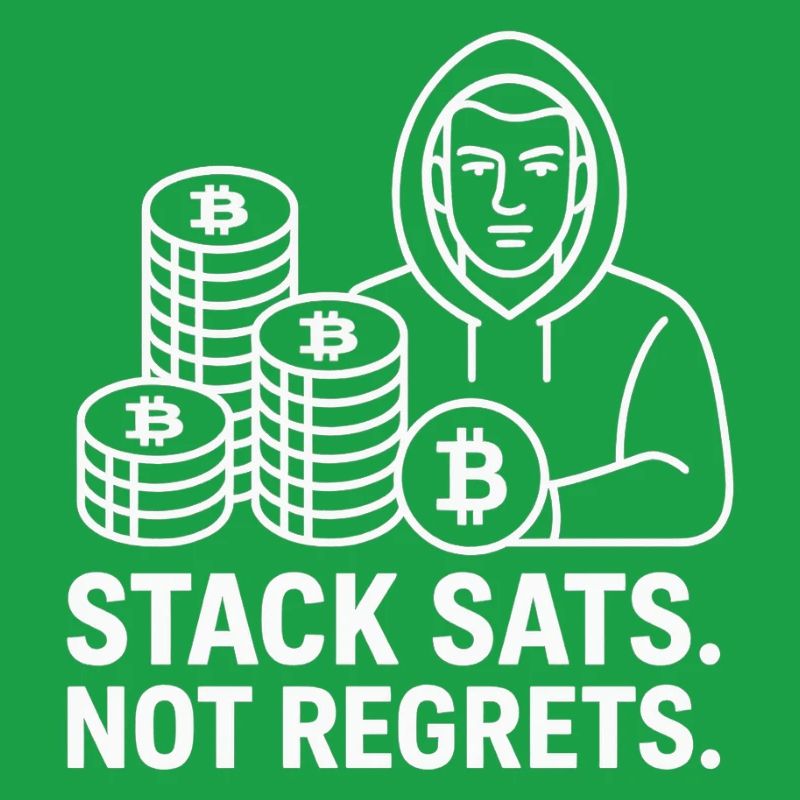 Conception de sweat à capuche Bitcoin – Stack Sats. Pas de regrets.