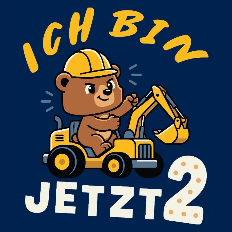 I'm Now 2 – Bear Excavator Construction Worker Design