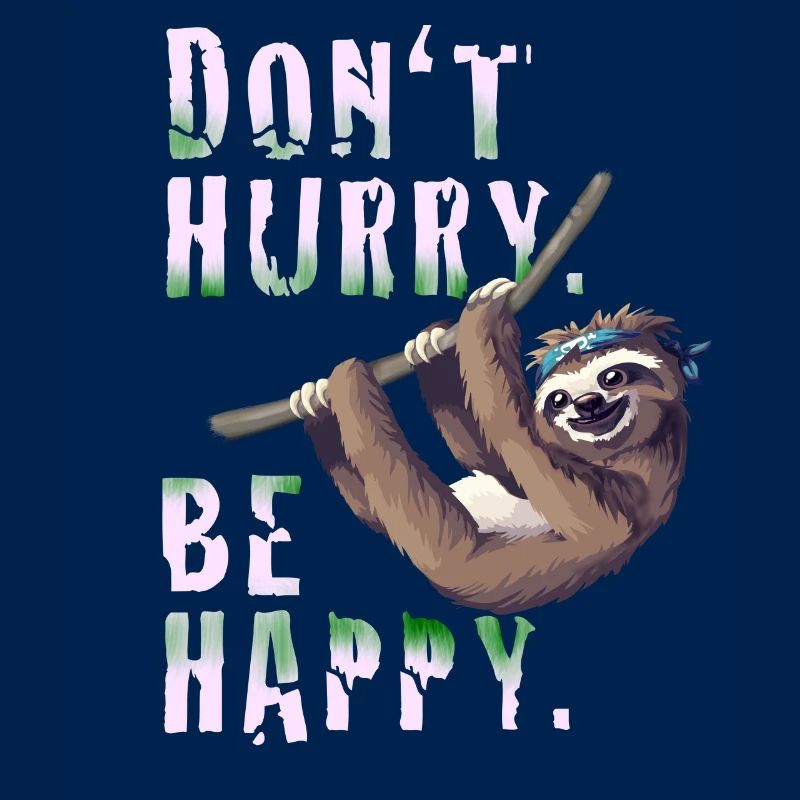 Faultier Slow chills Sleep lazy Nerd sloth spruc