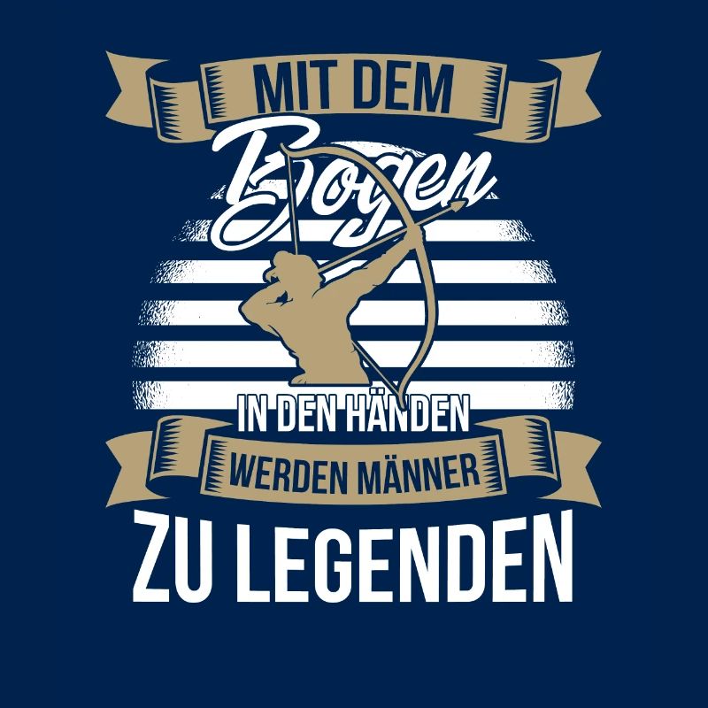 Bogenschiessen mit dem Bogen in den Händen