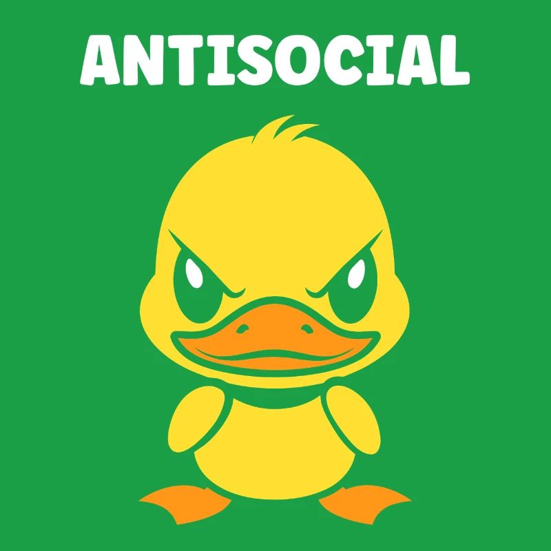 Grumpy Antisocial Duck