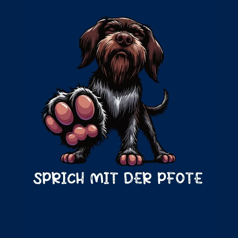 Sprich mit der Pfote Deutsch Drahthaar Drahthaare