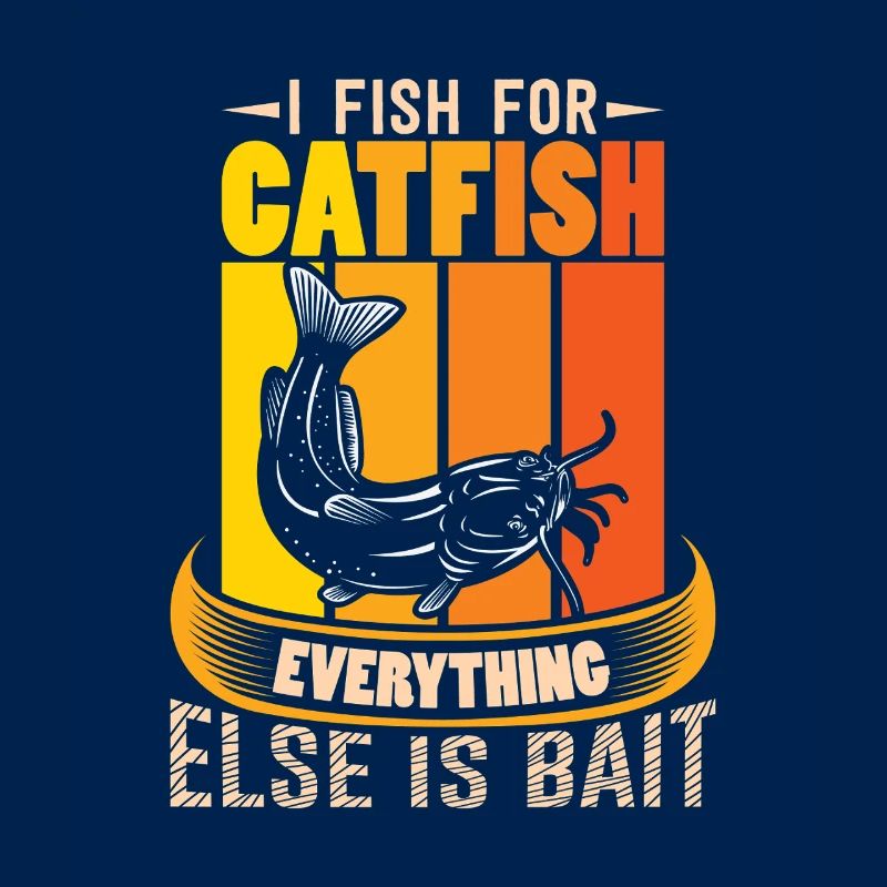 Poisson-chat pêcheur poisson-chat pêchent le poisson-chat